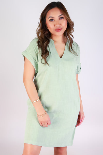 Jeans Warehouse Hawaii - SOLID SHORT DRESSES - MINIMAL MOOD DRESS | By OLIVE & CO