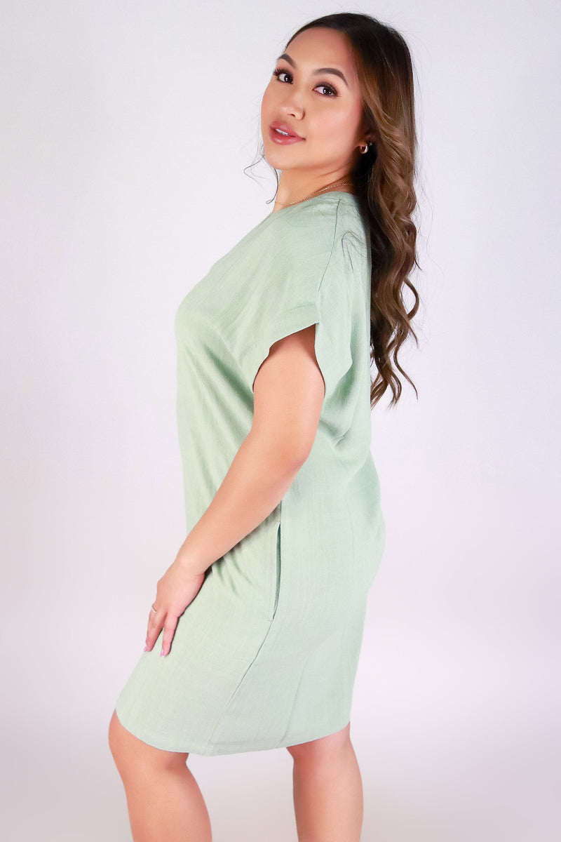 Jeans Warehouse Hawaii - SOLID SHORT DRESSES - MINIMAL MOOD DRESS | By OLIVE & CO