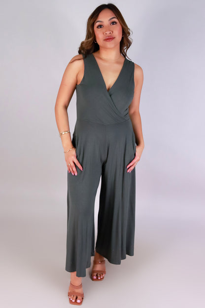 Jeans Warehouse Hawaii - SOLID JUMPERS - IN YOUR ELEMENT JUMPSUIT | By OLIVE & CO