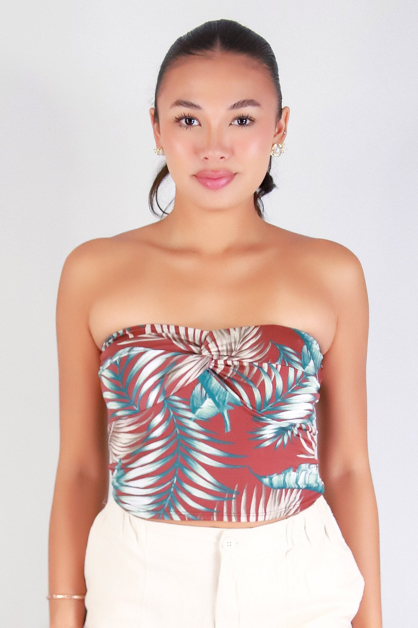 Jeans Warehouse Hawaii - SL PRINT - ISLAND VIBES TUBE TOP | By PAPERMOON/ B_ENVIED
