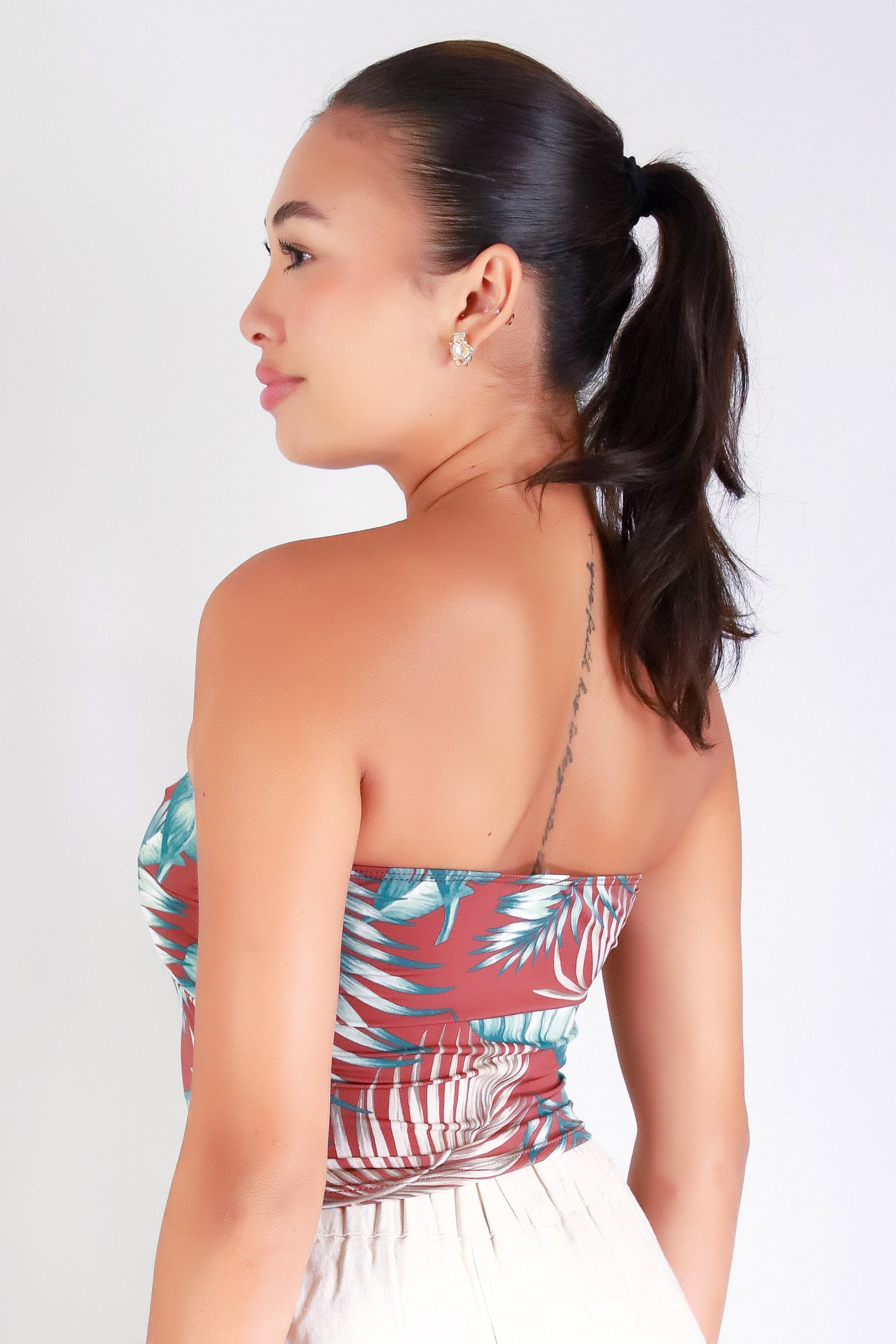 Jeans Warehouse Hawaii - SL PRINT - ISLAND VIBES TUBE TOP | By PAPERMOON/ B_ENVIED