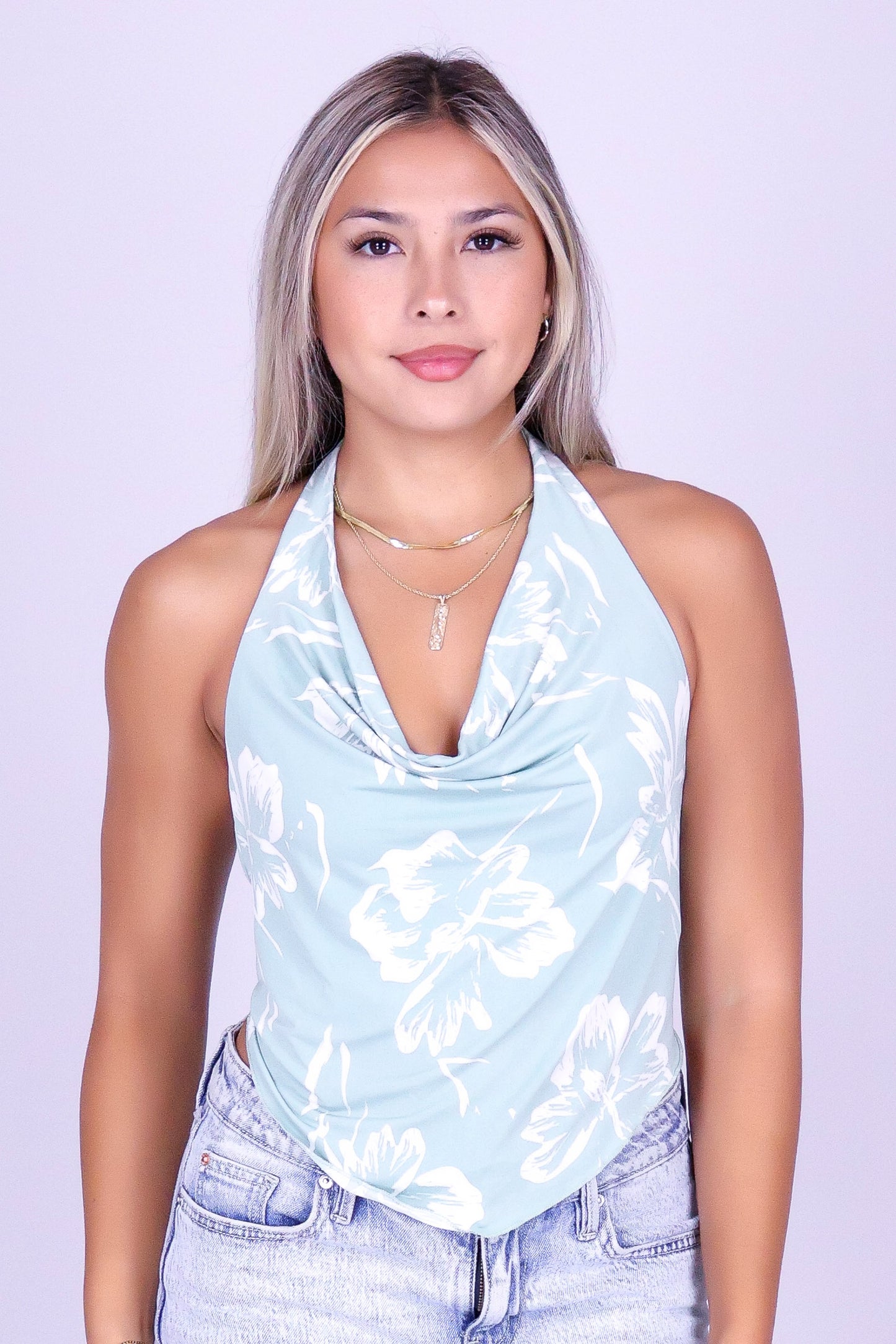 PARADISE EDIT CROP HALTER TOP