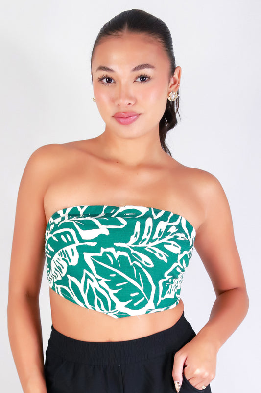 Jeans Warehouse Hawaii - TANK PRINT WOVEN CASUAL TOPS - SWAY WITH ME TUBE TOP | By I JOAH