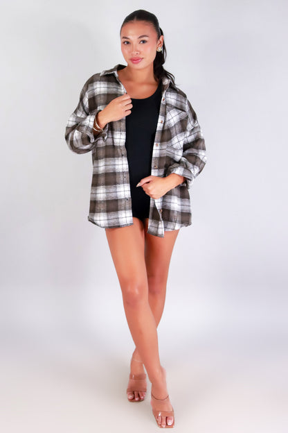 Jeans Warehouse Hawaii - L/S PRINT WOVEN CASUAL TOPS - FOREVER PLAID TOP | By CI SONO/CAVALINI