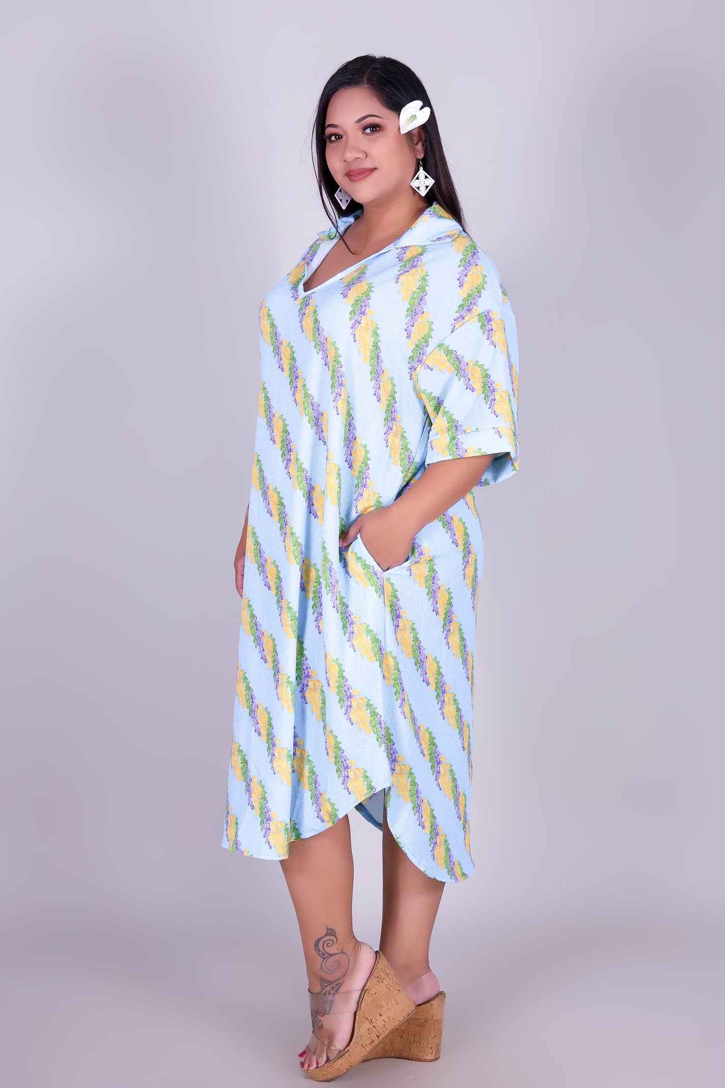TWISTED LEI T-SHIRT DRESS