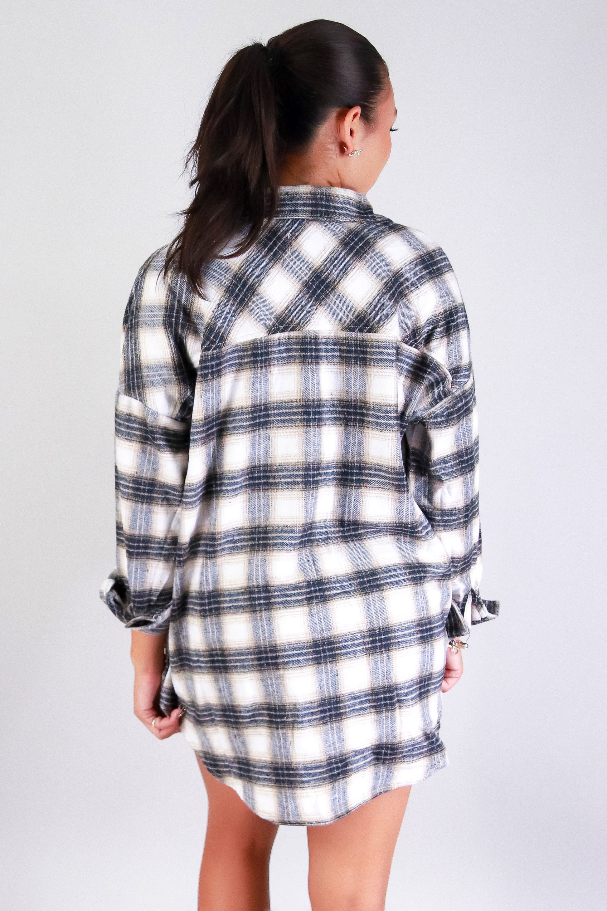 Jeans Warehouse Hawaii - L/S PRINT WOVEN CASUAL TOPS - FOREVER PLAID TOP | By CI SONO/CAVALINI