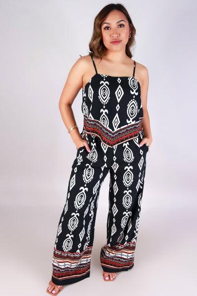 Jeans Warehouse Hawaii - PRINT WOVEN PANTS - JET SET PANTS | By VERY J