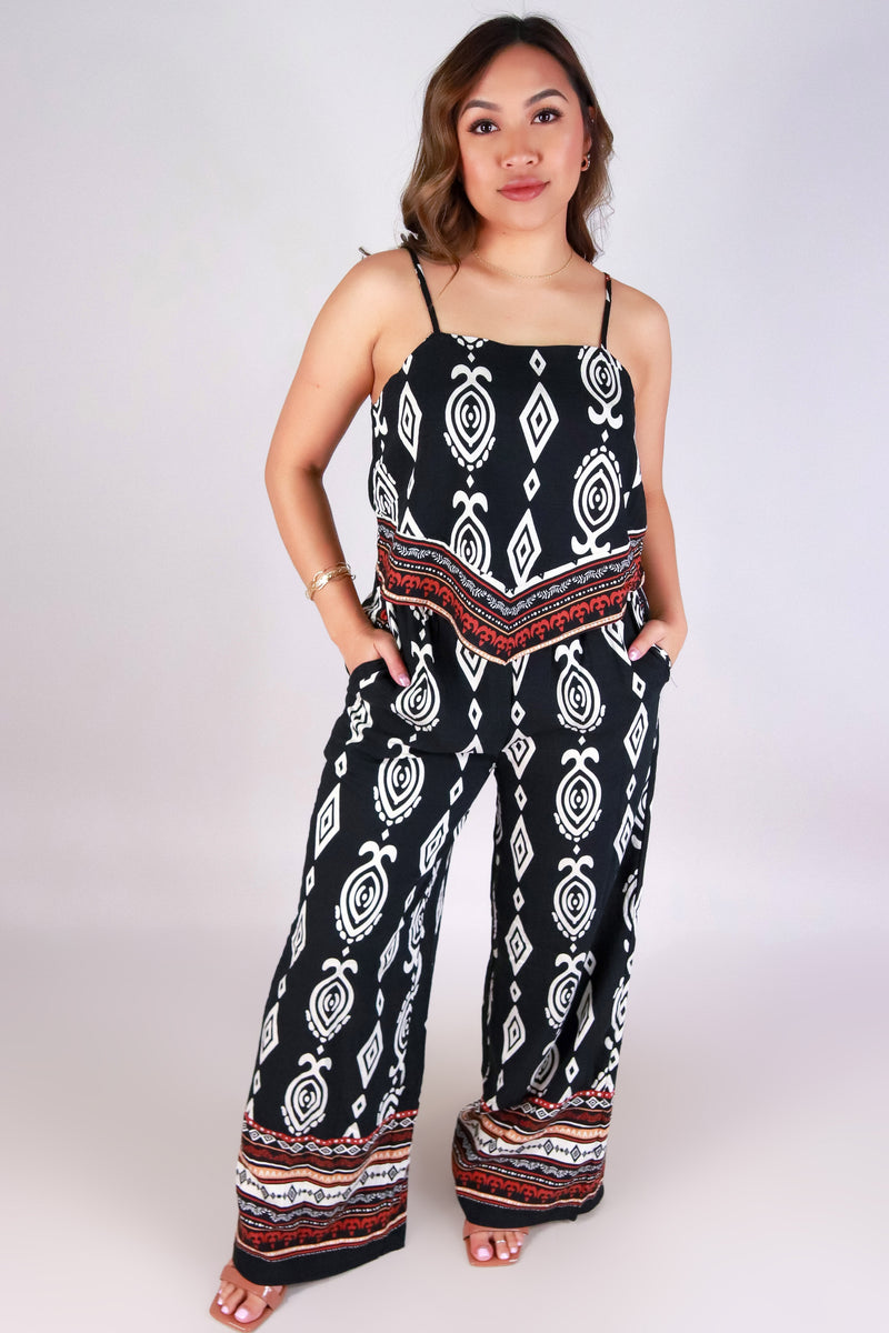 Jeans Warehouse Hawaii - PRINT WOVEN PANTS - JET SET PANTS | By VERY J