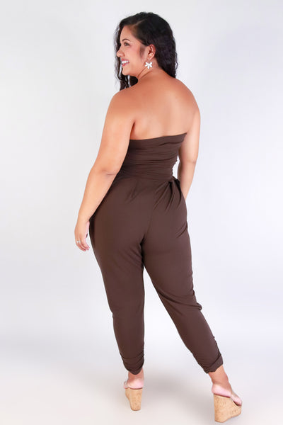 Jeans Warehouse Hawaii - PLUS SOLID JUMPSUITS - TUBE TOP JUMPER | By HAUTE FOX