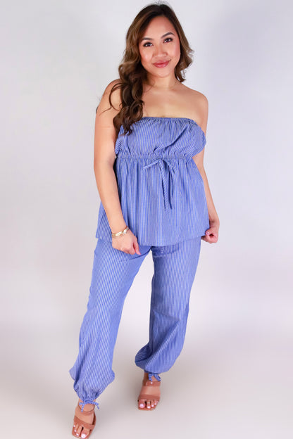 Jeans Warehouse Hawaii - S/L PRINT WOVEN TOPS - WEEKEND LINES TUBE TOP | By GILLI