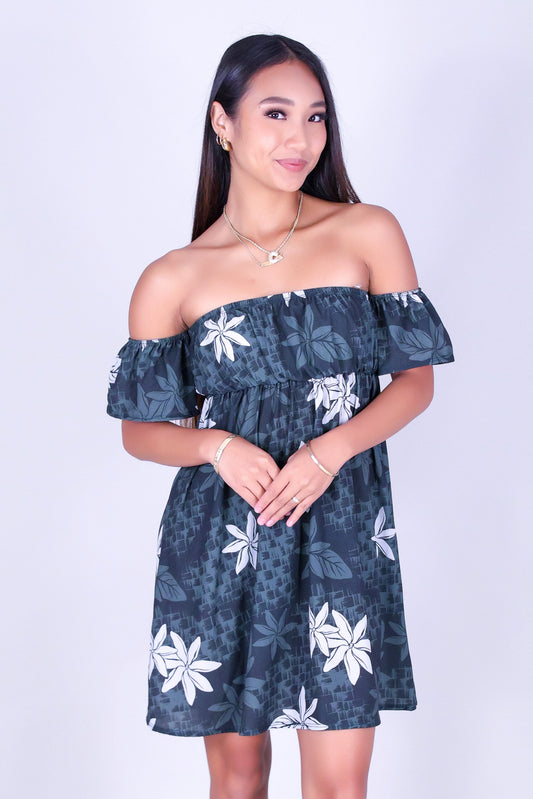 LAUHALA OFF-SHOULDER BABYDOLL DRESS