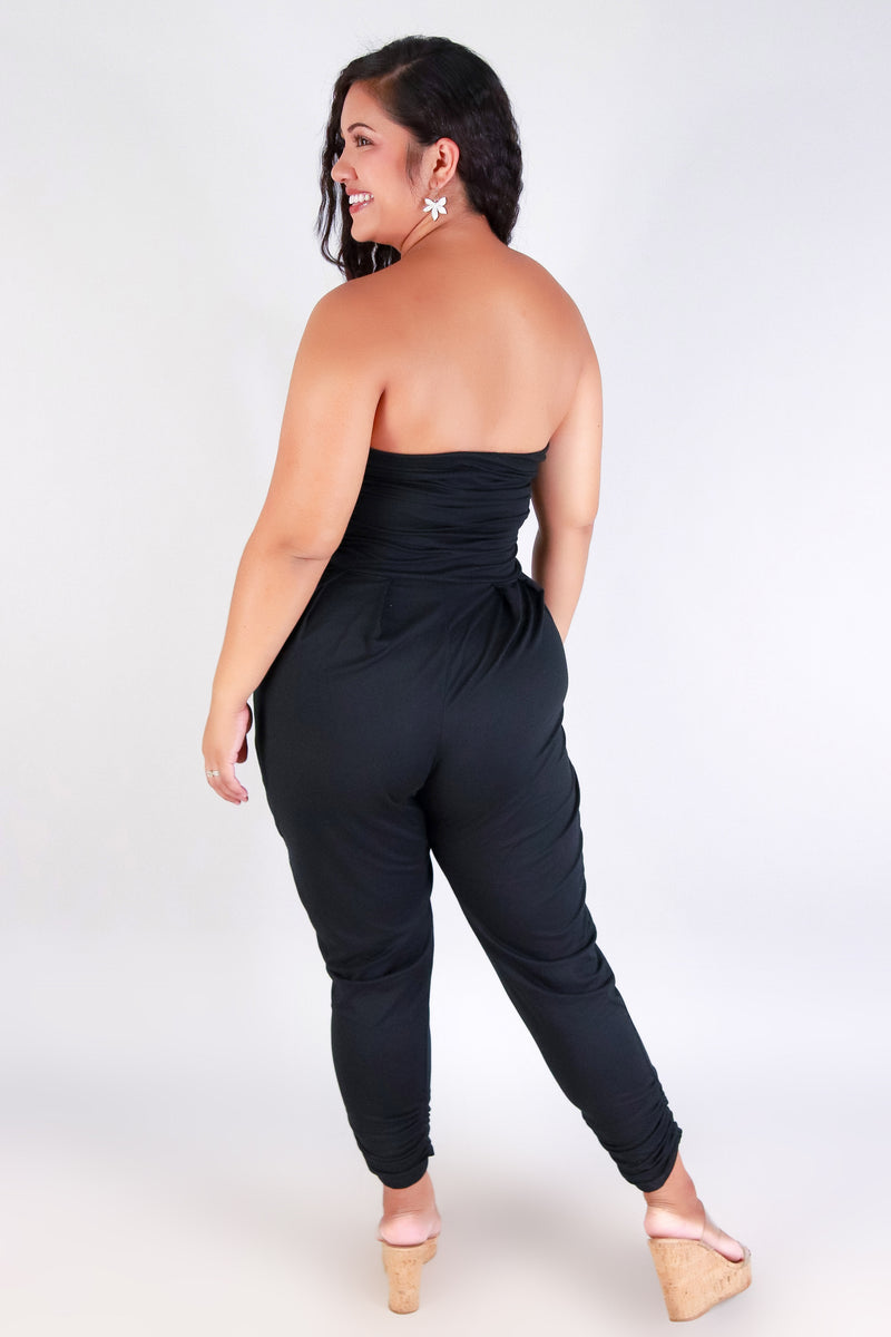 Jeans Warehouse Hawaii - PLUS SOLID JUMPSUITS - TUBE TOP JUMPER | By HAUTE FOX
