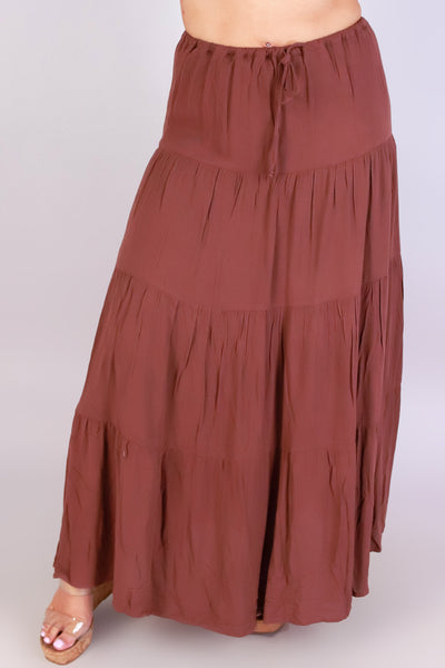 Jeans Warehouse Hawaii - SOLID LONG SKIRTS - ROMANCE IN TIERS MAXI SKIRT | By VERY J
