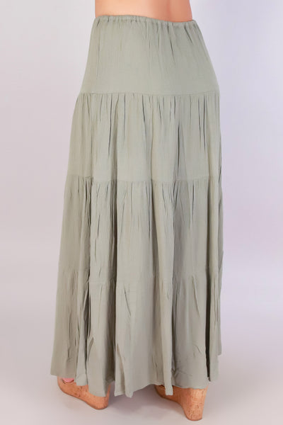 Jeans Warehouse Hawaii - SOLID LONG SKIRTS - ROMANCE IN TIERS MAXI SKIRT | By VERY J