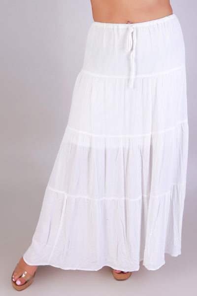Jeans Warehouse Hawaii - SOLID LONG SKIRTS - ROMANCE IN TIERS MAXI SKIRT | By VERY J