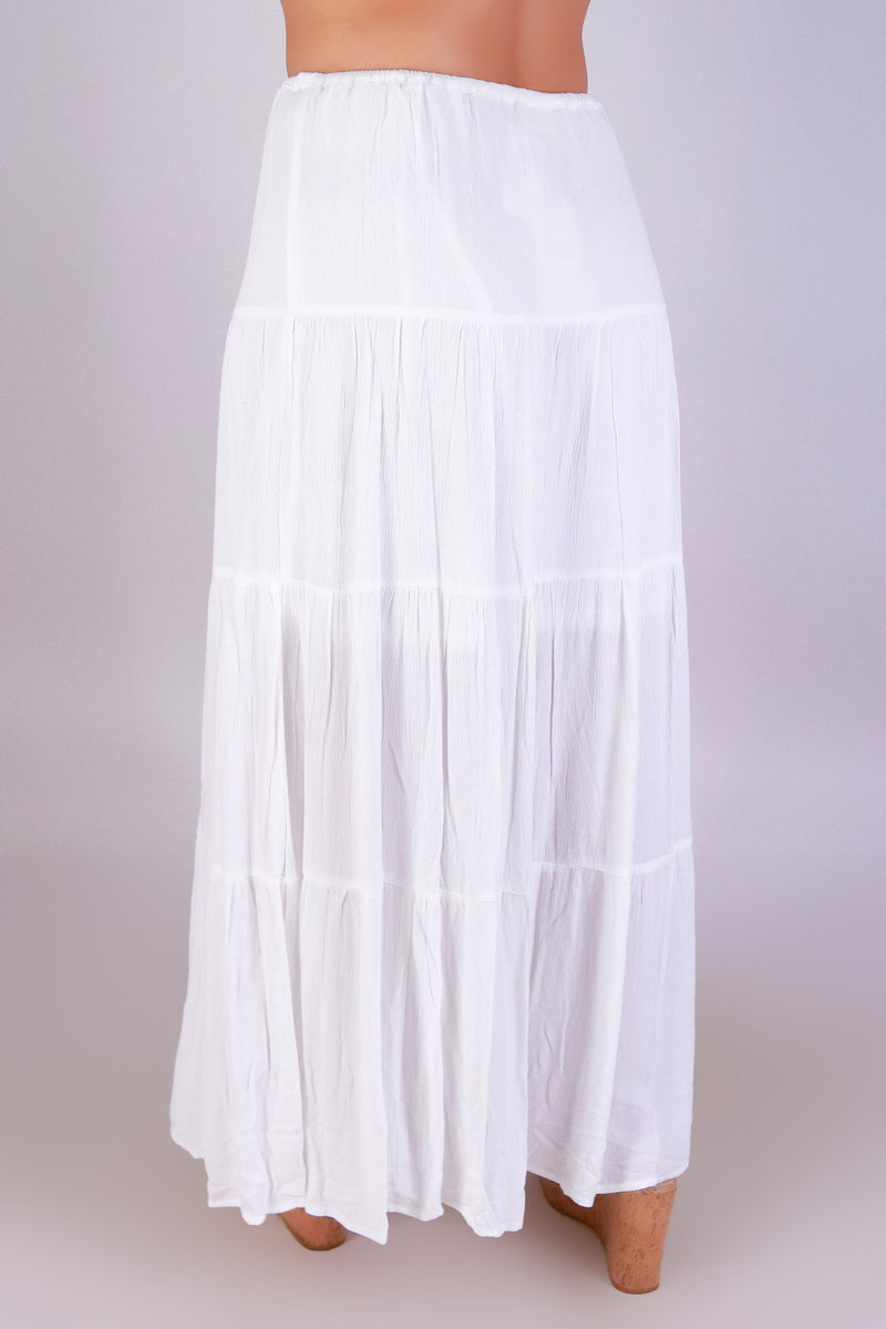 Jeans Warehouse Hawaii - SOLID LONG SKIRTS - ROMANCE IN TIERS MAXI SKIRT | By VERY J