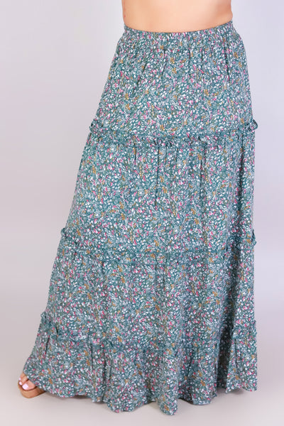 Jeans Warehouse Hawaii - PRINT SKIRTS - MEADOW WHIRL MAXI SKIRT | By ROKOKO