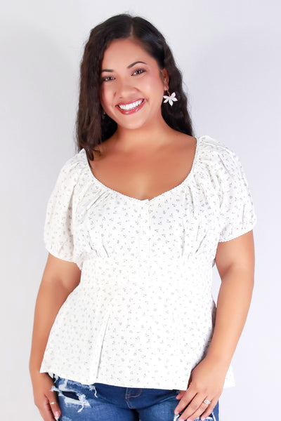 Jeans Warehouse Hawaii - PLUS S/S SOLID WOVEN TOPS - TO BE LOVED EYELET TOP | By TALENT