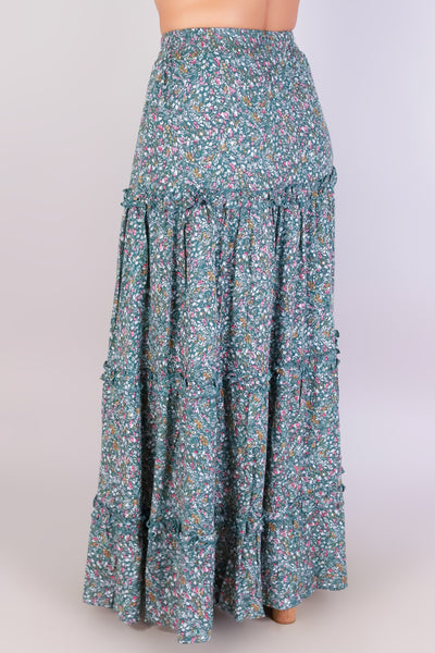 Jeans Warehouse Hawaii - PRINT SKIRTS - MEADOW WHIRL MAXI SKIRT | By ROKOKO