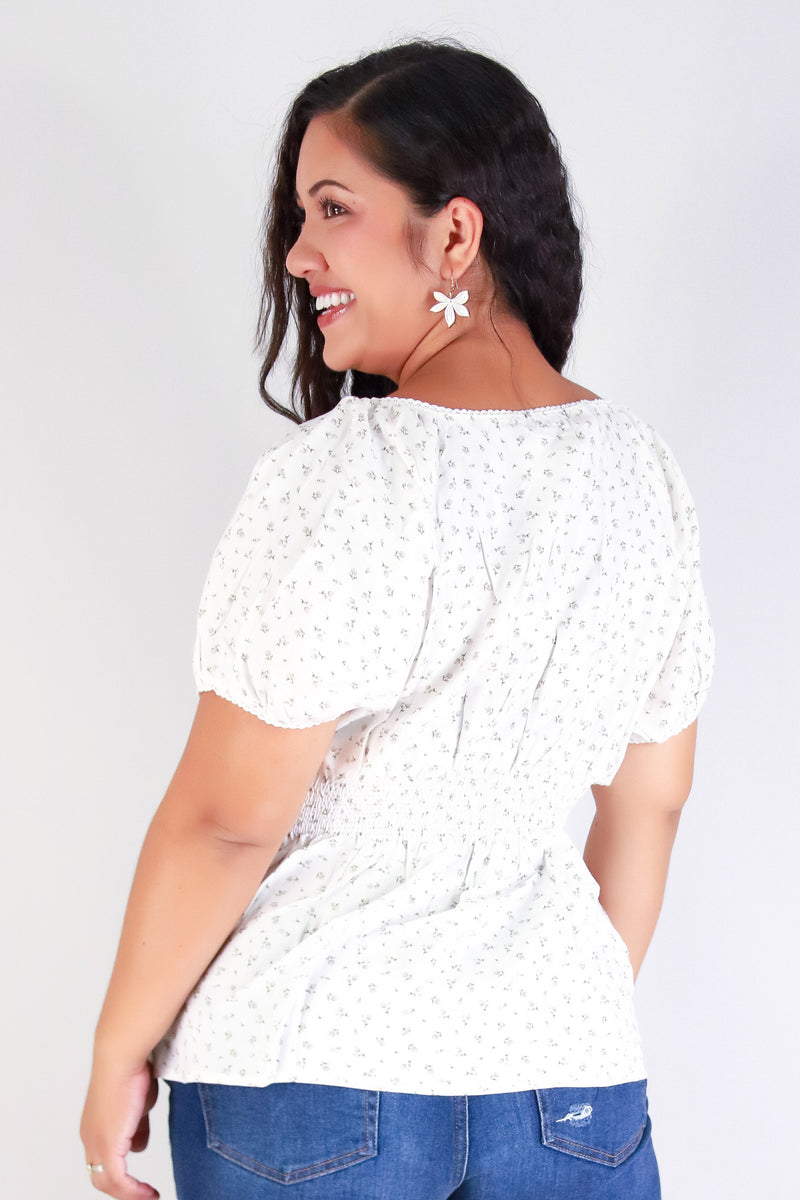 DELICATE DARLING EYELET TOP