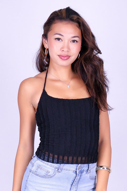 CHASING SUNSHINE CROP HALTER TOP
