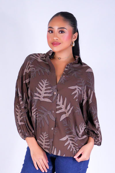 LAUA'E BUTTON DOWN TOP