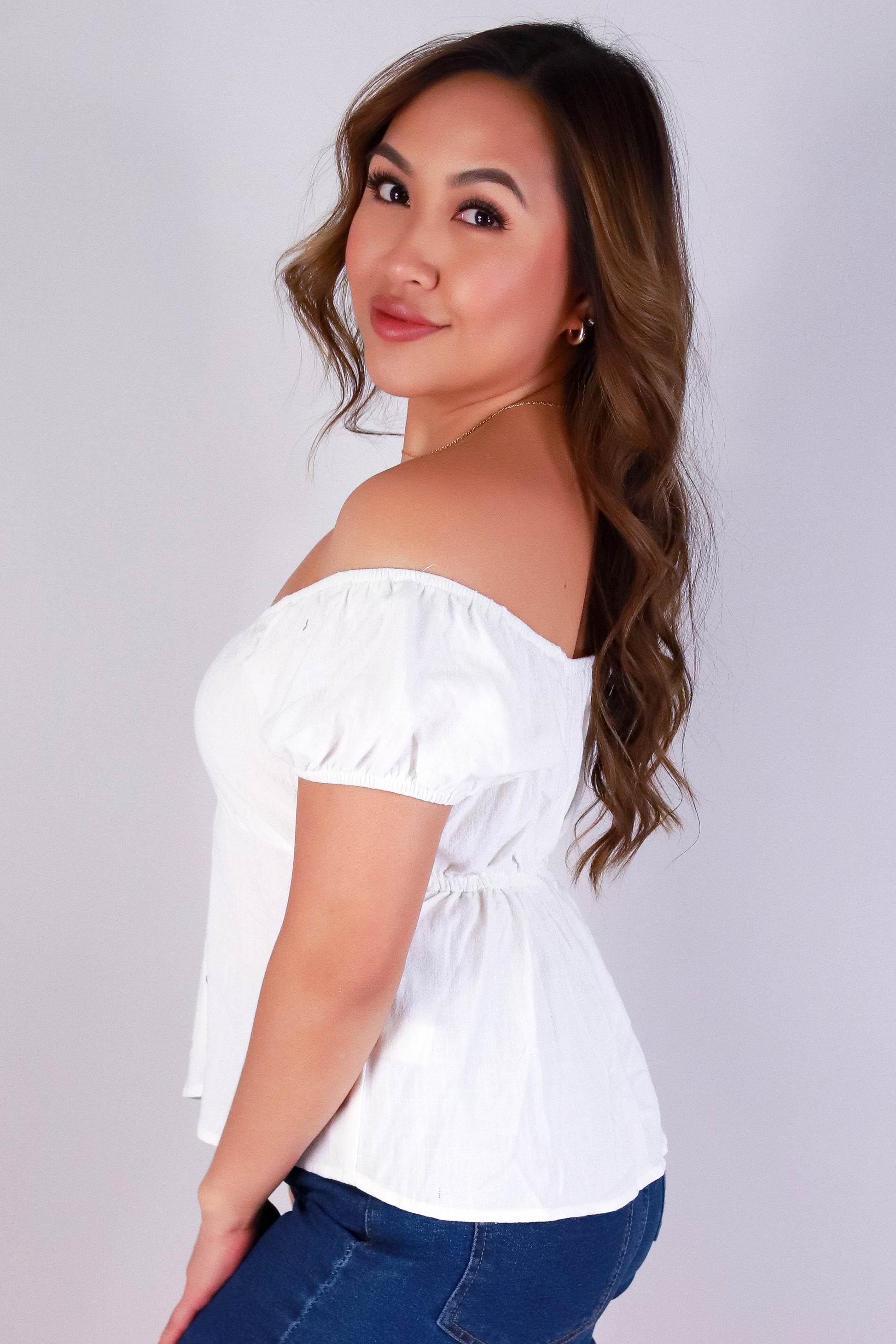 Jeans Warehouse Hawaii - S/S SOLID WOVEN TOPS - BREEZY BELLE TOP | By OLIVE & CO