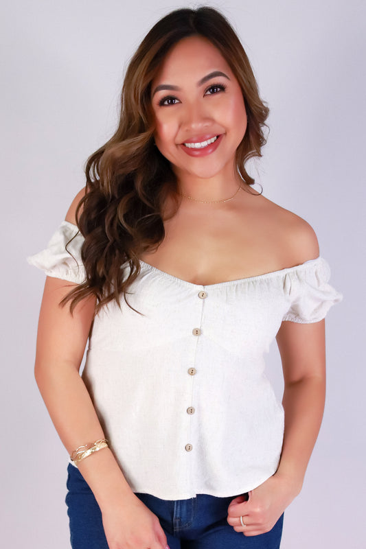 Jeans Warehouse Hawaii - S/S SOLID WOVEN TOPS - BREEZY BELLE TOP | By OLIVE & CO