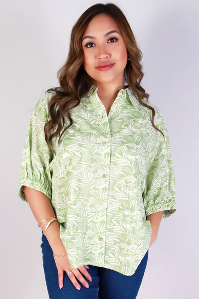 Jeans Warehouse Hawaii - S/S PRINT WOVEN TOPS - FLOW & BUTTON-UP TOP | By VERY J