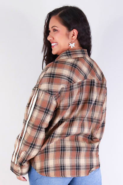 FALL IN LOVE PLAID TOP