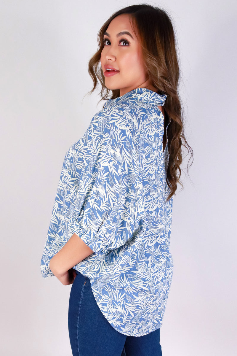Jeans Warehouse Hawaii - S/S PRINT WOVEN TOPS - FLOW & BUTTON-UP TOP | By VERY J
