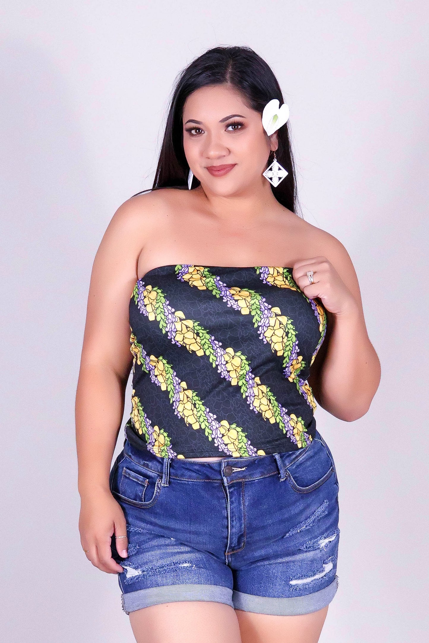 TWISTED LEI CROP TUBE TOP