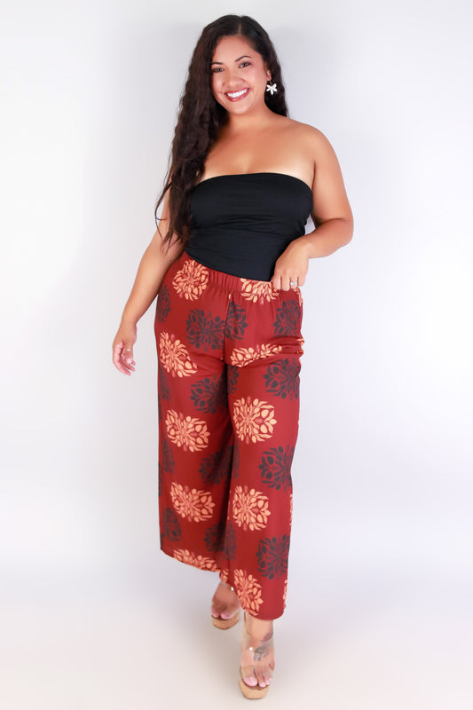 Jeans Warehouse Hawaii - PLUS PRINT WOVEN CAPRI'S - MANGO QUILT CAPRI'S | By LUZ