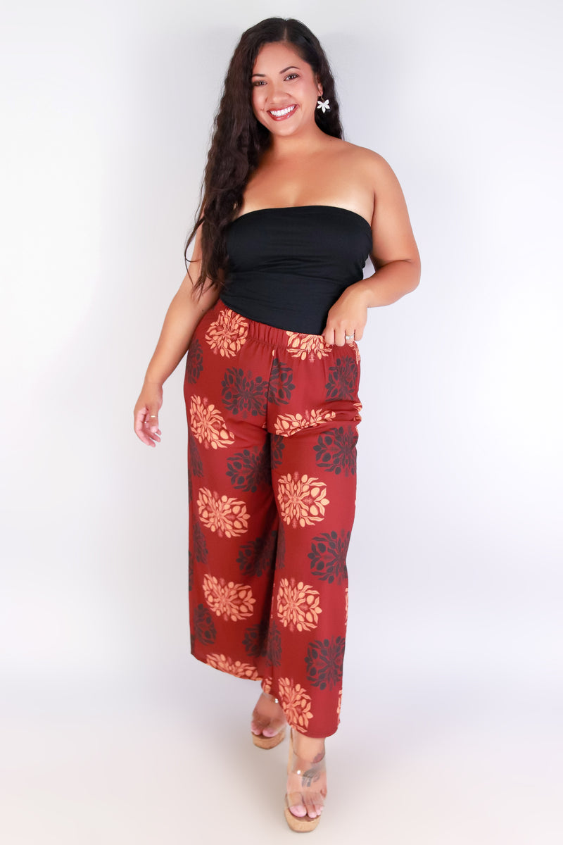 Jeans Warehouse Hawaii - PLUS PRINT WOVEN CAPRI&