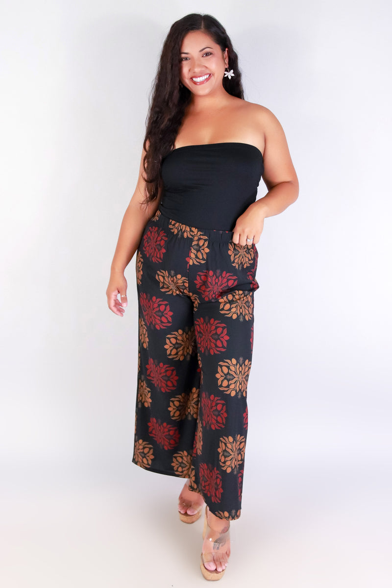 Jeans Warehouse Hawaii - PLUS PRINT WOVEN CAPRI&