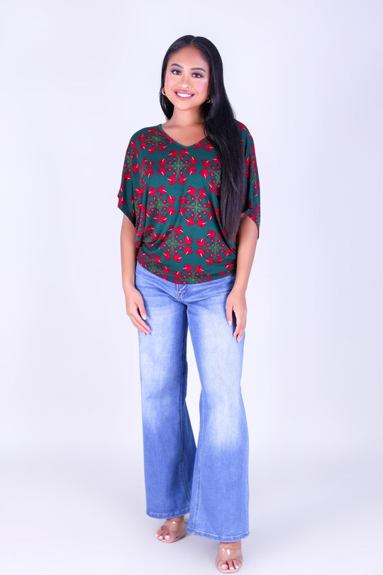 ANTHURIUM QUILT DOLMAN TOP