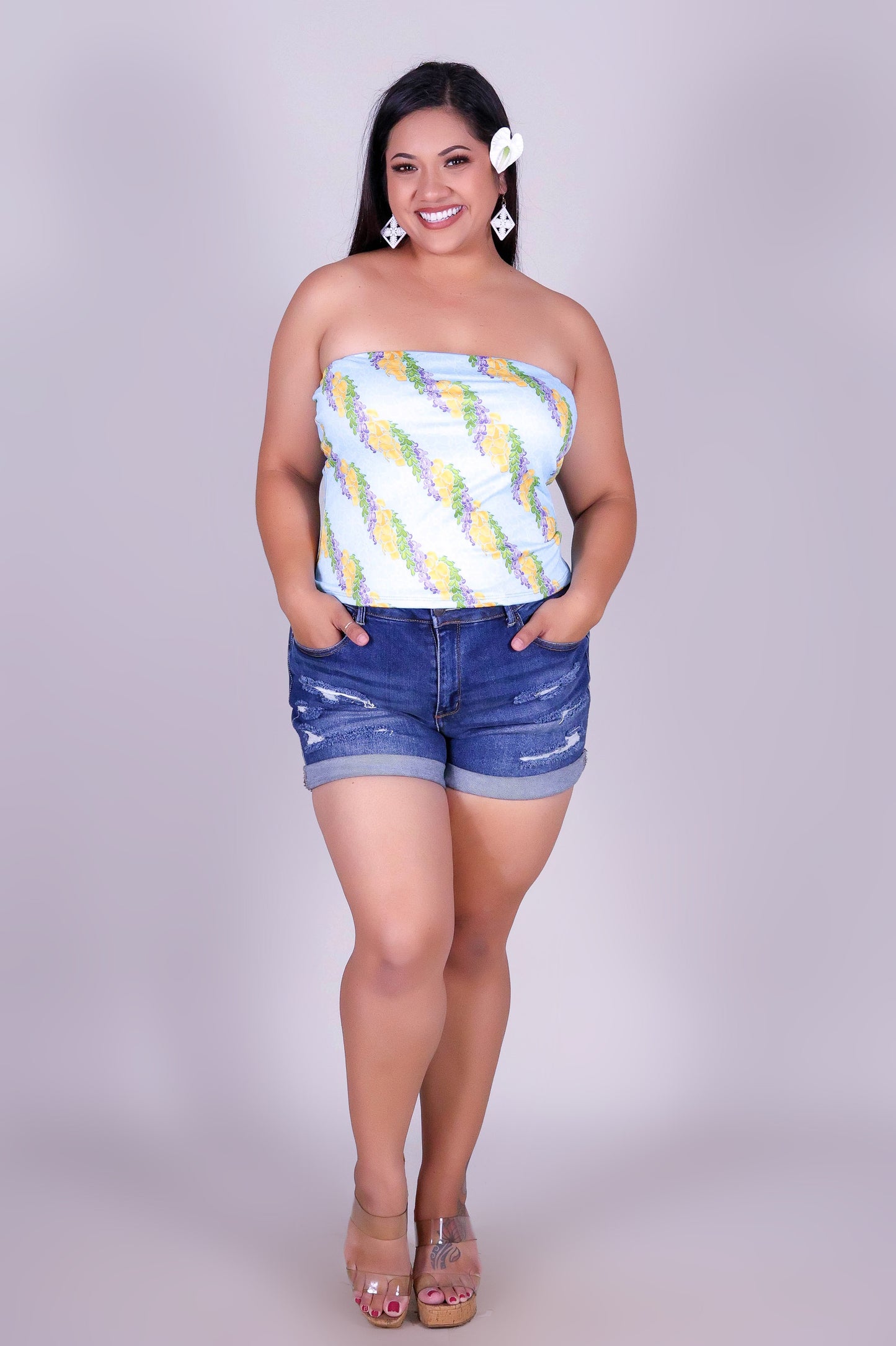 TWISTED LEI CROP TUBE TOP
