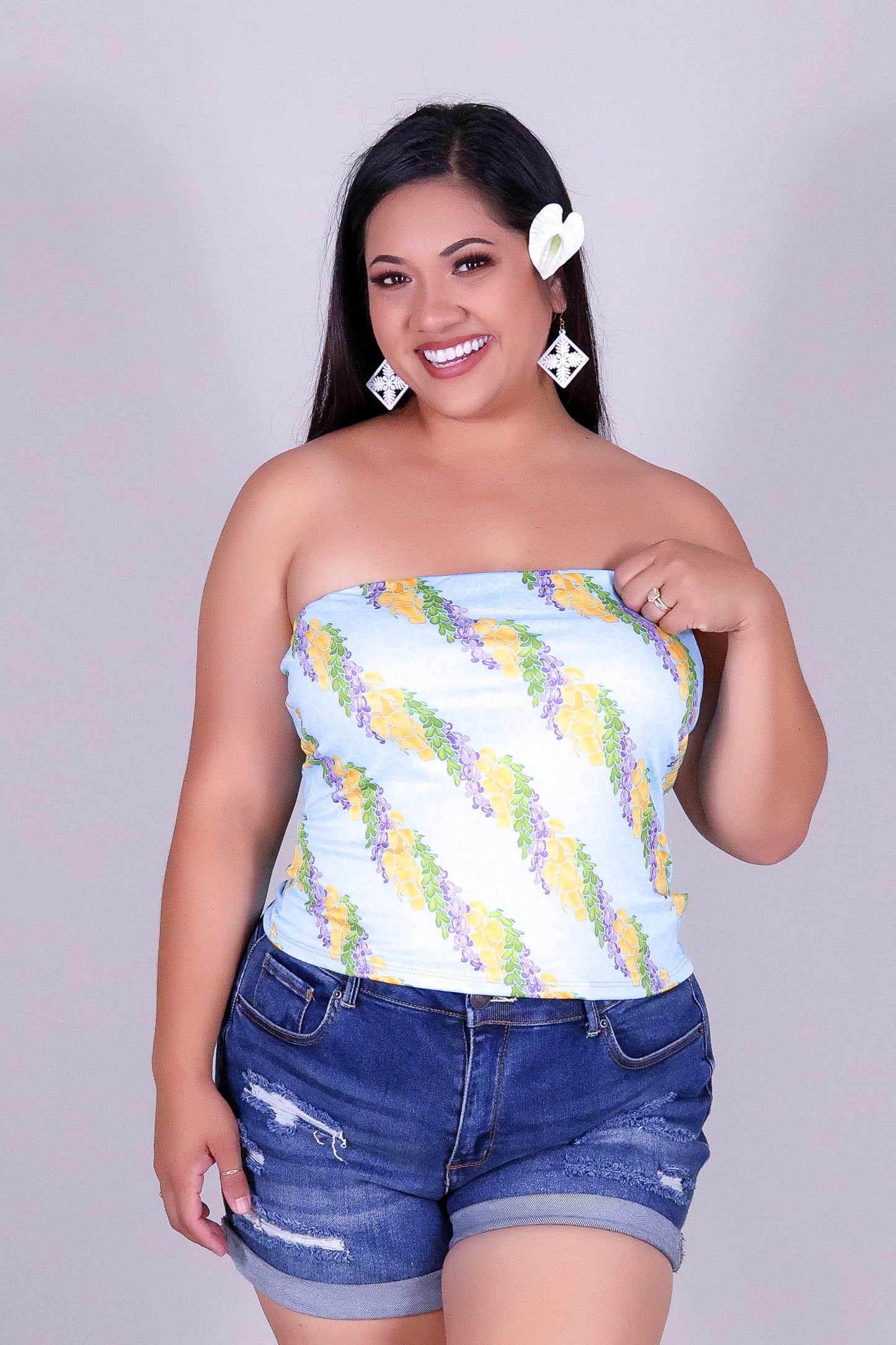 TWISTED LEI CROP TUBE TOP