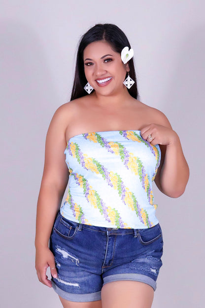 TWISTED LEI CROP TUBE TOP