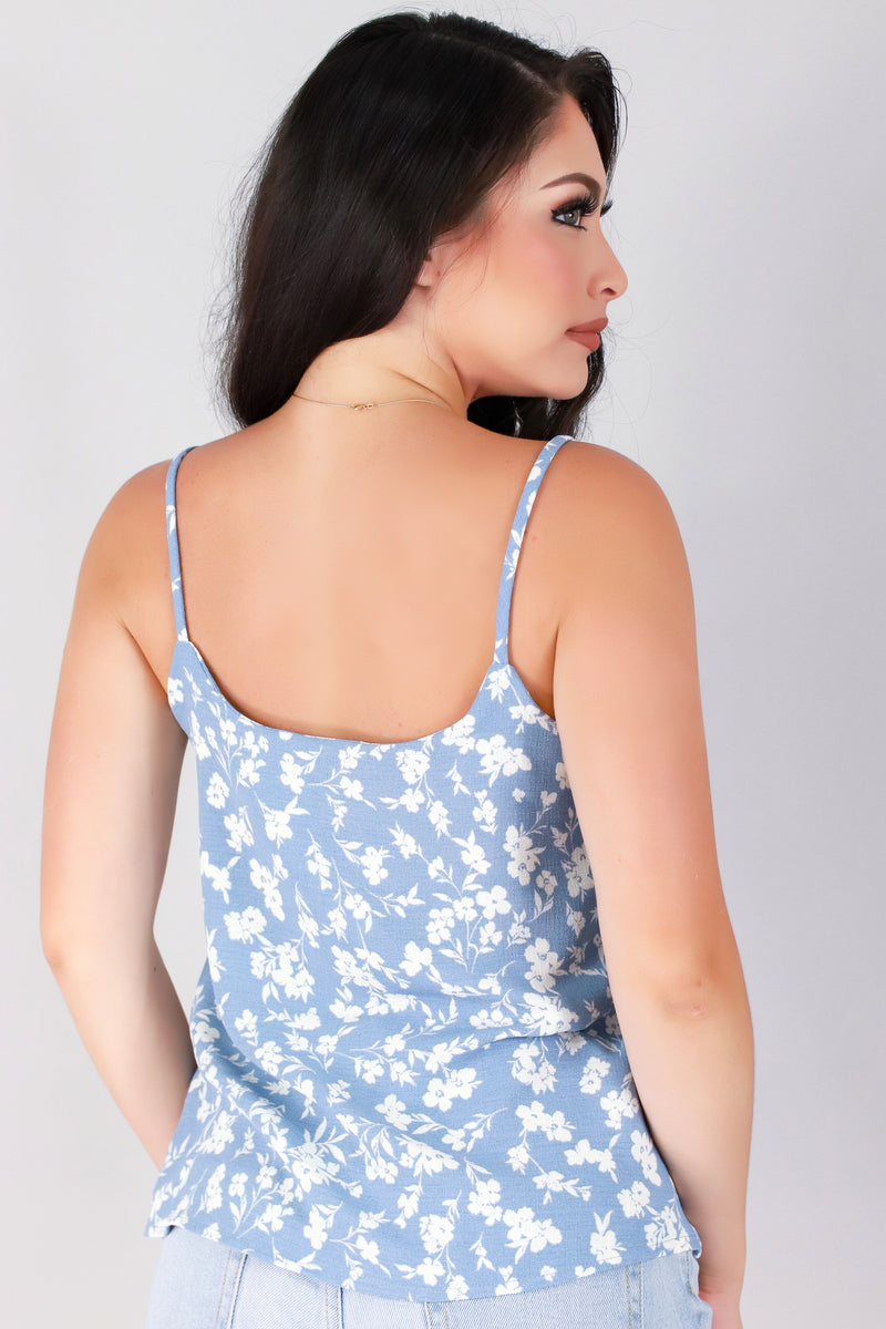 Jeans Warehouse Hawaii - TANK PRINT WOVEN CASUAL TOPS - WILDFLOWER DRIP TOP | By PAPERMOON/ B_ENVIED