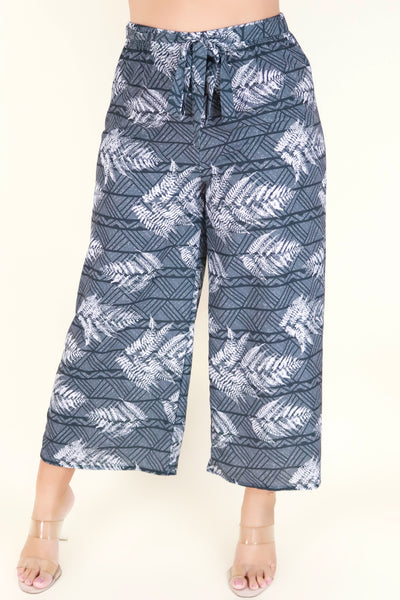 Jeans Warehouse Hawaii - PLUS PRINT WOVEN CAPRI'S - ISLAND TIME PANTS | By LUZ