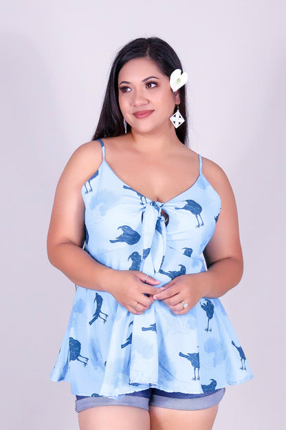 IIWI BIRD TIE FRONT TOP