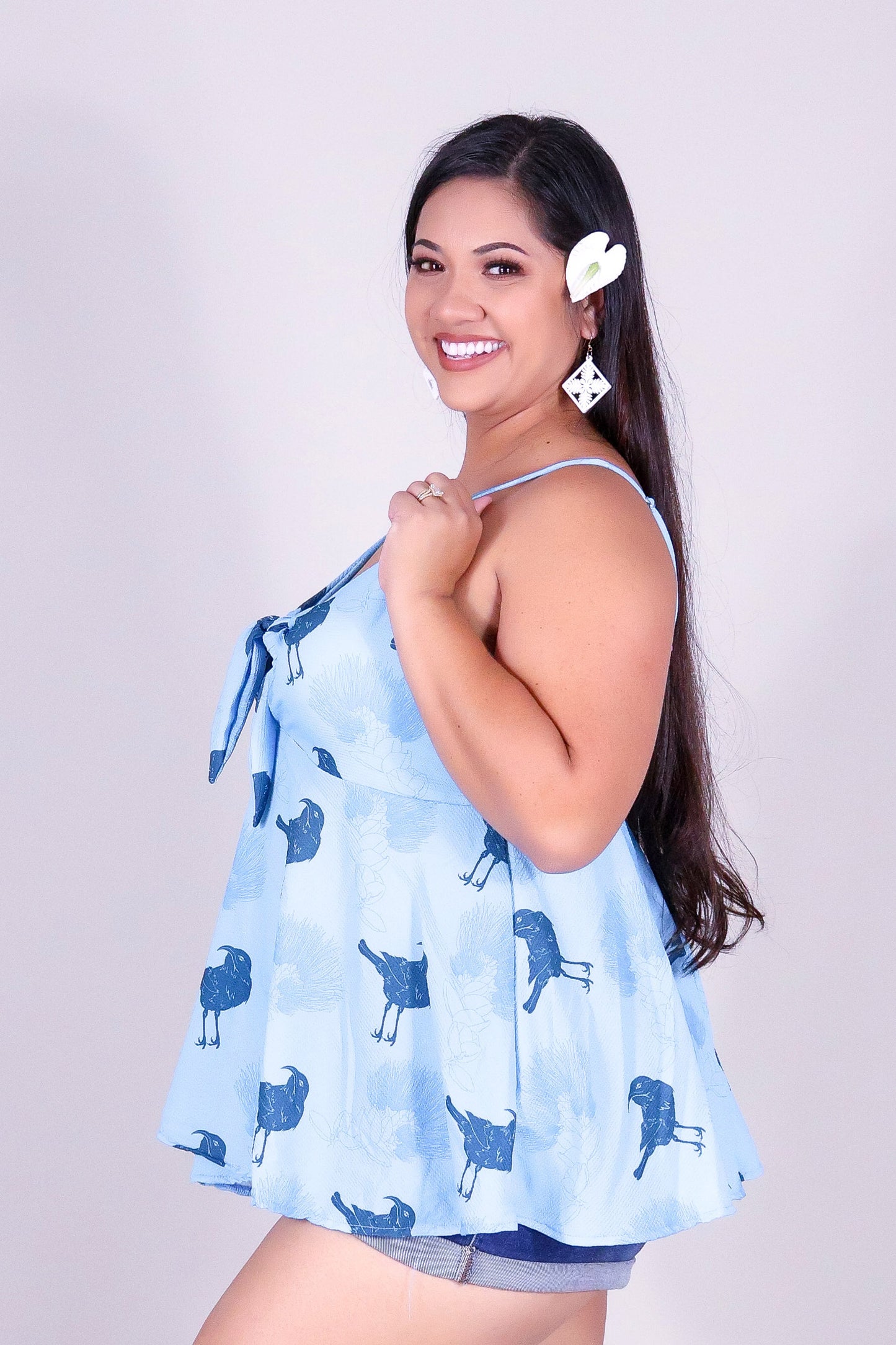 IIWI BIRD TIE FRONT TOP