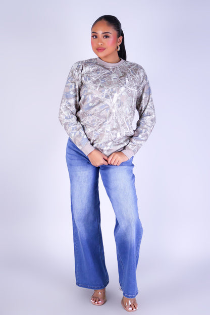 STREET COZY OVERSIZED HUNTING CAMO SWEATER