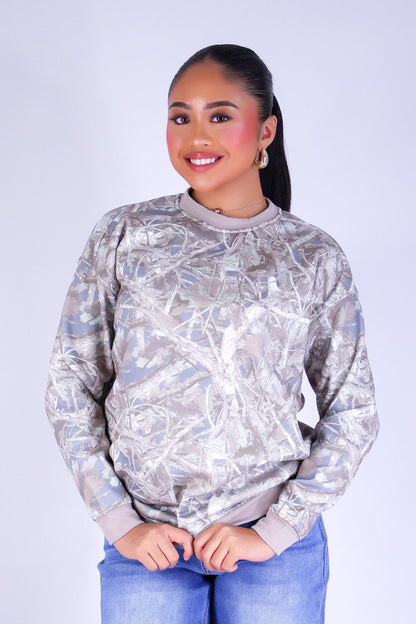 STREET COZY OVERSIZED HUNTING CAMO SWEATER