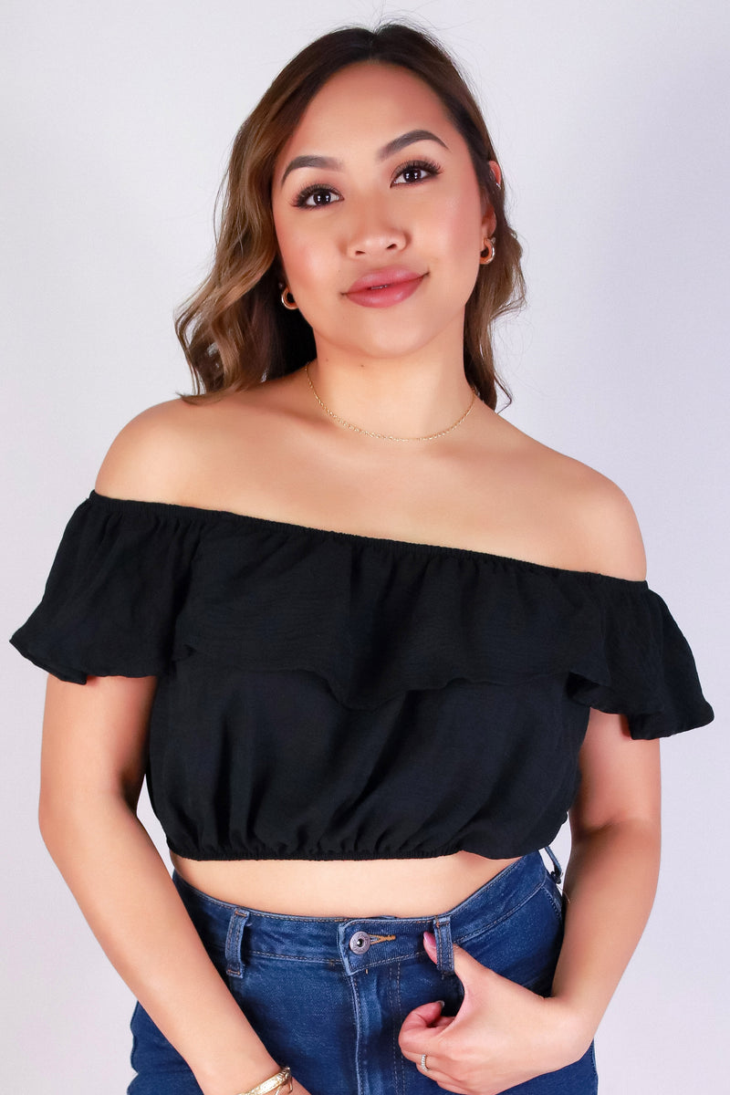 Jeans Warehouse Hawaii - S/S SOLID WOVEN TOPS - FLUTTER BABE TOP | By ROKOKO
