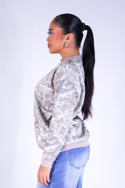STREET COZY OVERSIZED HUNTING CAMO SWEATER
