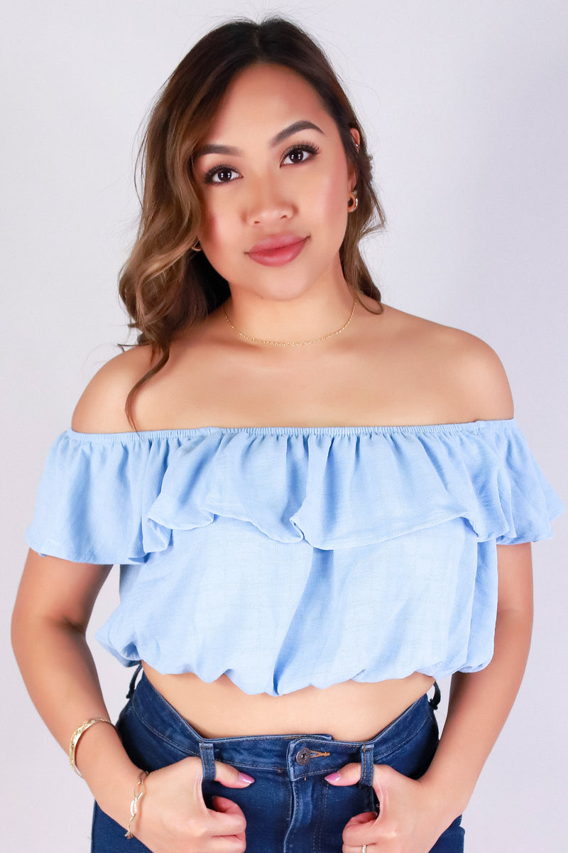 Jeans Warehouse Hawaii - S/S SOLID WOVEN TOPS - FLUTTER BABE TOP | By ROKOKO