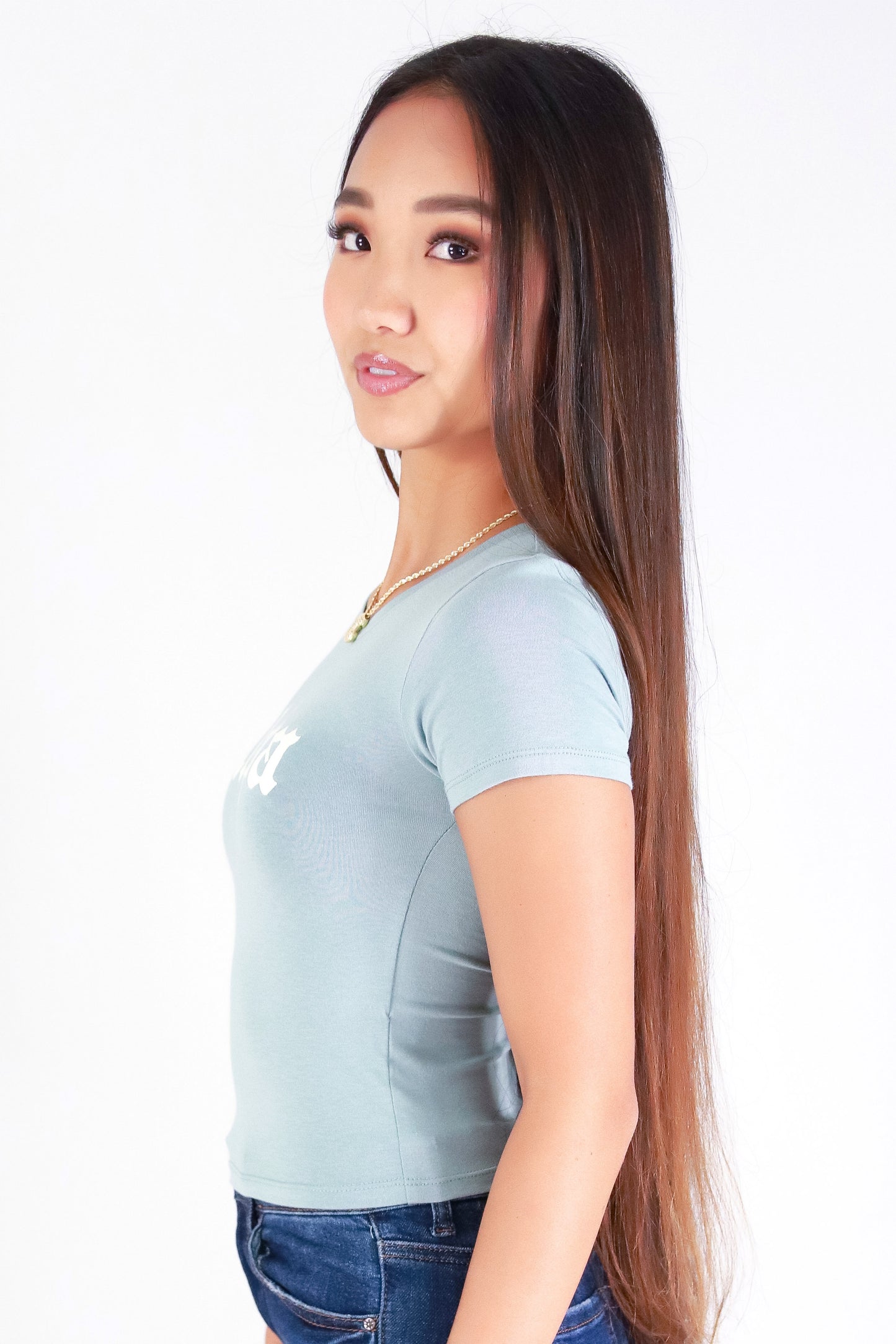 Jeans Warehouse Hawaii - S/S SCREEN - ALOHA CROP TEE | By POPULAR 21