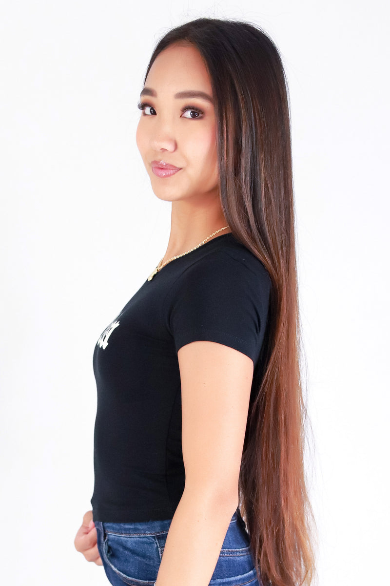 Jeans Warehouse Hawaii - S/S SCREEN - ALOHA CROP TEE | By POPULAR 21